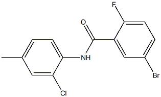 5-bromo-N-(2-chloro-4-methylphenyl)-2-fluorobenzamide 结构式