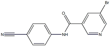 5-bromo-N-(4-cyanophenyl)pyridine-3-carboxamide 结构式