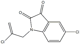 5-chloro-1-(2-chloroprop-2-en-1-yl)-2,3-dihydro-1H-indole-2,3-dione 结构式