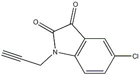 5-chloro-1-(prop-2-yn-1-yl)-2,3-dihydro-1H-indole-2,3-dione 结构式