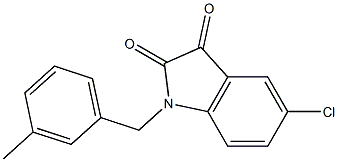 5-chloro-1-[(3-methylphenyl)methyl]-2,3-dihydro-1H-indole-2,3-dione 结构式