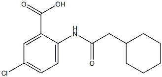 5-chloro-2-(2-cyclohexylacetamido)benzoic acid 结构式