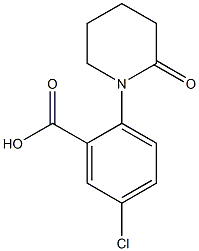 5-chloro-2-(2-oxopiperidin-1-yl)benzoic acid 结构式
