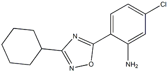 5-chloro-2-(3-cyclohexyl-1,2,4-oxadiazol-5-yl)aniline 结构式