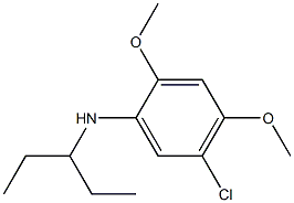 5-chloro-2,4-dimethoxy-N-(pentan-3-yl)aniline 结构式