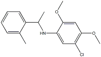 5-chloro-2,4-dimethoxy-N-[1-(2-methylphenyl)ethyl]aniline 结构式
