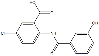 5-chloro-2-[(3-hydroxybenzoyl)amino]benzoic acid 结构式