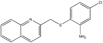 5-chloro-2-[(quinolin-2-ylmethyl)sulfanyl]aniline 结构式