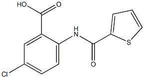 5-chloro-2-[(thien-2-ylcarbonyl)amino]benzoic acid 结构式