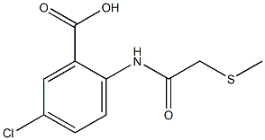 5-chloro-2-[2-(methylsulfanyl)acetamido]benzoic acid 结构式