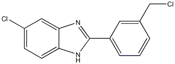 5-chloro-2-[3-(chloromethyl)phenyl]-1H-1,3-benzodiazole 结构式