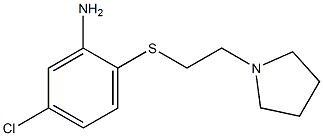 5-chloro-2-{[2-(pyrrolidin-1-yl)ethyl]sulfanyl}aniline 结构式