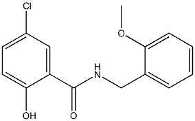 5-chloro-2-hydroxy-N-[(2-methoxyphenyl)methyl]benzamide 结构式