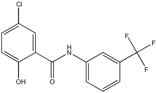 5-chloro-2-hydroxy-N-[3-(trifluoromethyl)phenyl]benzamide 结构式