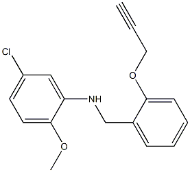 5-chloro-2-methoxy-N-{[2-(prop-2-yn-1-yloxy)phenyl]methyl}aniline 结构式