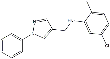 5-chloro-2-methyl-N-[(1-phenyl-1H-pyrazol-4-yl)methyl]aniline 结构式