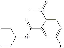 5-chloro-2-nitro-N-(pentan-3-yl)benzamide 结构式