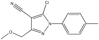 5-chloro-3-(methoxymethyl)-1-(4-methylphenyl)-1H-pyrazole-4-carbonitrile 结构式