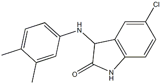 5-chloro-3-[(3,4-dimethylphenyl)amino]-2,3-dihydro-1H-indol-2-one 结构式