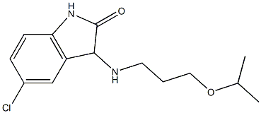 5-chloro-3-{[3-(propan-2-yloxy)propyl]amino}-2,3-dihydro-1H-indol-2-one 结构式