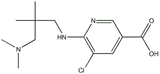5-chloro-6-({2-[(dimethylamino)methyl]-2-methylpropyl}amino)pyridine-3-carboxylic acid 结构式