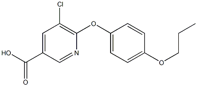 5-chloro-6-(4-propoxyphenoxy)pyridine-3-carboxylic acid 结构式