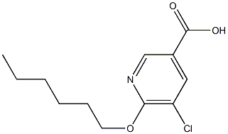 5-chloro-6-(hexyloxy)pyridine-3-carboxylic acid 结构式