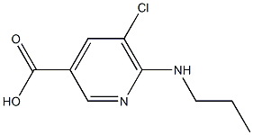 5-chloro-6-(propylamino)pyridine-3-carboxylic acid 结构式