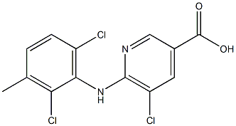 5-chloro-6-[(2,6-dichloro-3-methylphenyl)amino]pyridine-3-carboxylic acid 结构式