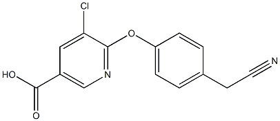 5-chloro-6-[4-(cyanomethyl)phenoxy]nicotinic acid 结构式