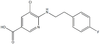 5-chloro-6-{[2-(4-fluorophenyl)ethyl]amino}pyridine-3-carboxylic acid 结构式