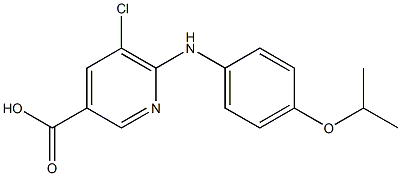 5-chloro-6-{[4-(propan-2-yloxy)phenyl]amino}pyridine-3-carboxylic acid 结构式