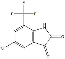 5-chloro-7-(trifluoromethyl)-1H-indole-2,3-dione 结构式