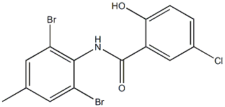 5-chloro-N-(2,6-dibromo-4-methylphenyl)-2-hydroxybenzamide 结构式