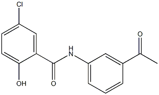 5-chloro-N-(3-acetylphenyl)-2-hydroxybenzamide 结构式