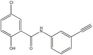 5-chloro-N-(3-ethynylphenyl)-2-hydroxybenzamide 结构式