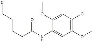 5-chloro-N-(4-chloro-2,5-dimethoxyphenyl)pentanamide 结构式