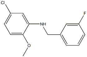 5-chloro-N-[(3-fluorophenyl)methyl]-2-methoxyaniline 结构式