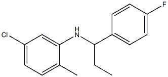 5-chloro-N-[1-(4-fluorophenyl)propyl]-2-methylaniline 结构式