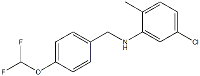 5-chloro-N-{[4-(difluoromethoxy)phenyl]methyl}-2-methylaniline 结构式