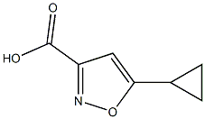 5-cyclopropyl-1,2-oxazole-3-carboxylic acid 结构式