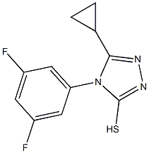 5-cyclopropyl-4-(3,5-difluorophenyl)-4H-1,2,4-triazole-3-thiol 结构式