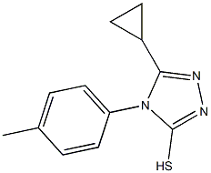 5-cyclopropyl-4-(4-methylphenyl)-4H-1,2,4-triazole-3-thiol 结构式