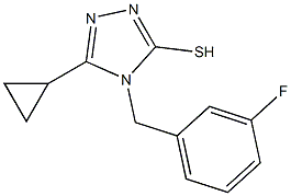 5-cyclopropyl-4-[(3-fluorophenyl)methyl]-4H-1,2,4-triazole-3-thiol 结构式