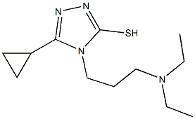 5-cyclopropyl-4-[3-(diethylamino)propyl]-4H-1,2,4-triazole-3-thiol 结构式