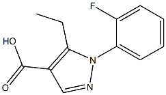 5-ethyl-1-(2-fluorophenyl)-1H-pyrazole-4-carboxylic acid 结构式