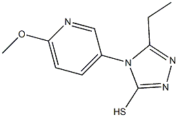 5-ethyl-4-(6-methoxypyridin-3-yl)-4H-1,2,4-triazole-3-thiol 结构式