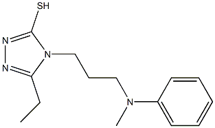 5-ethyl-4-{3-[methyl(phenyl)amino]propyl}-4H-1,2,4-triazole-3-thiol 结构式