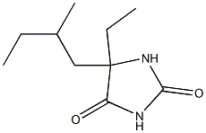 5-ethyl-5-(2-methylbutyl)imidazolidine-2,4-dione 结构式