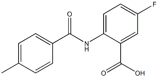 5-fluoro-2-[(4-methylbenzene)amido]benzoic acid 结构式